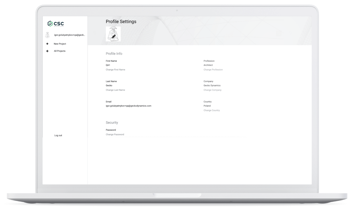 device with a project example