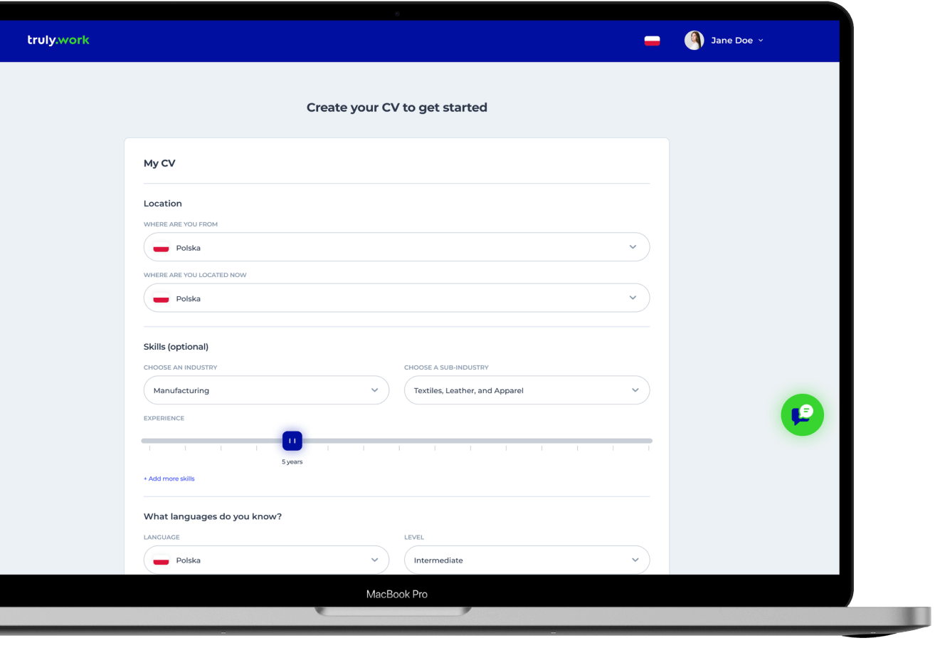 device with a project example